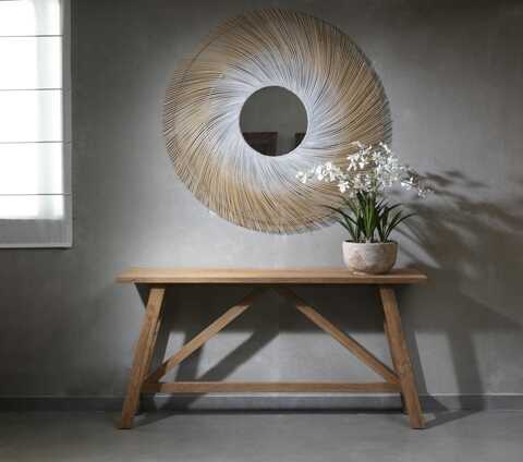 קונסולת כפרית מעץ מלא קונסולת כפרית מעץ מלא