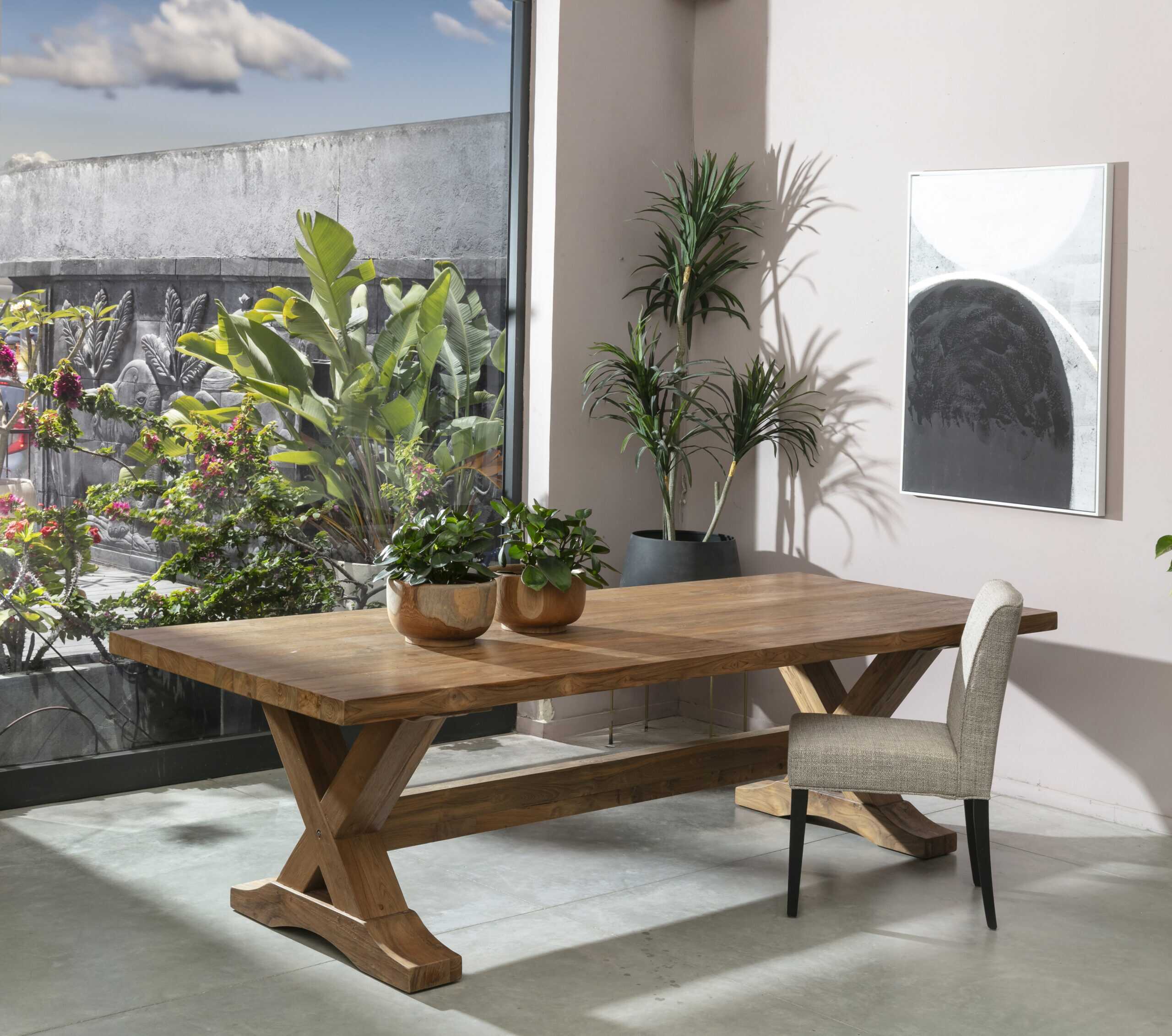 שולחן עץ מלא