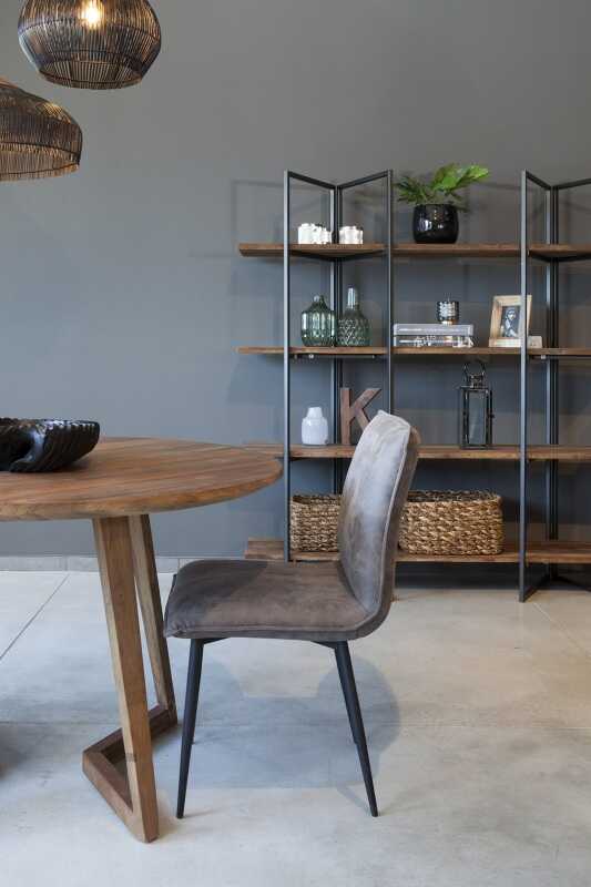 ספריה פתוחה מעץ מלא וברזל