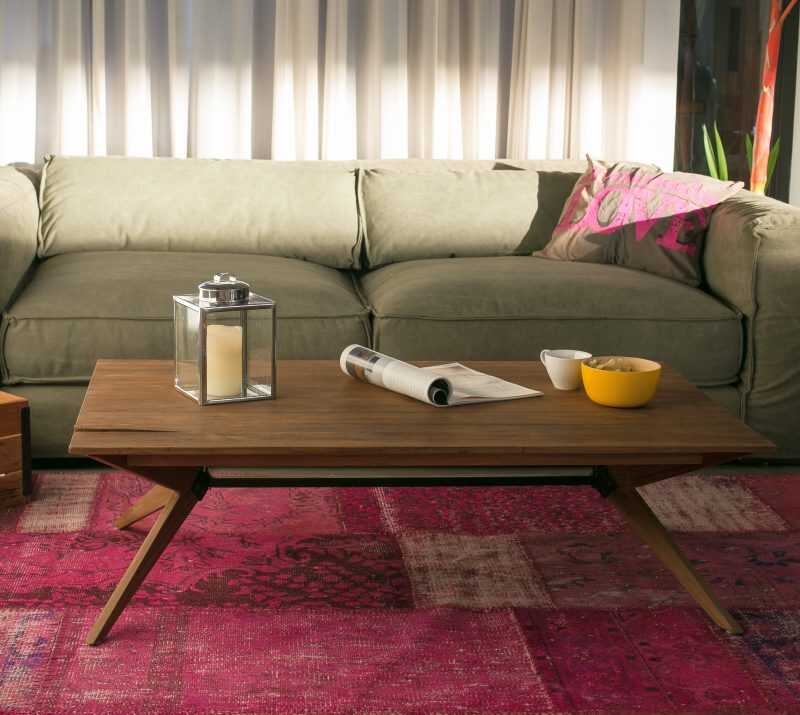 שולחן קפה מלבני לסלון מעץ מלא שולחן קפה מלבני לסלון מעץ מלא