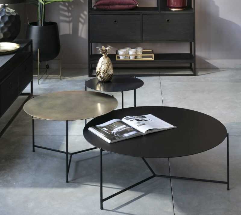 שולחן סלון ברזל עגול שולחן סלון ברזל עגול