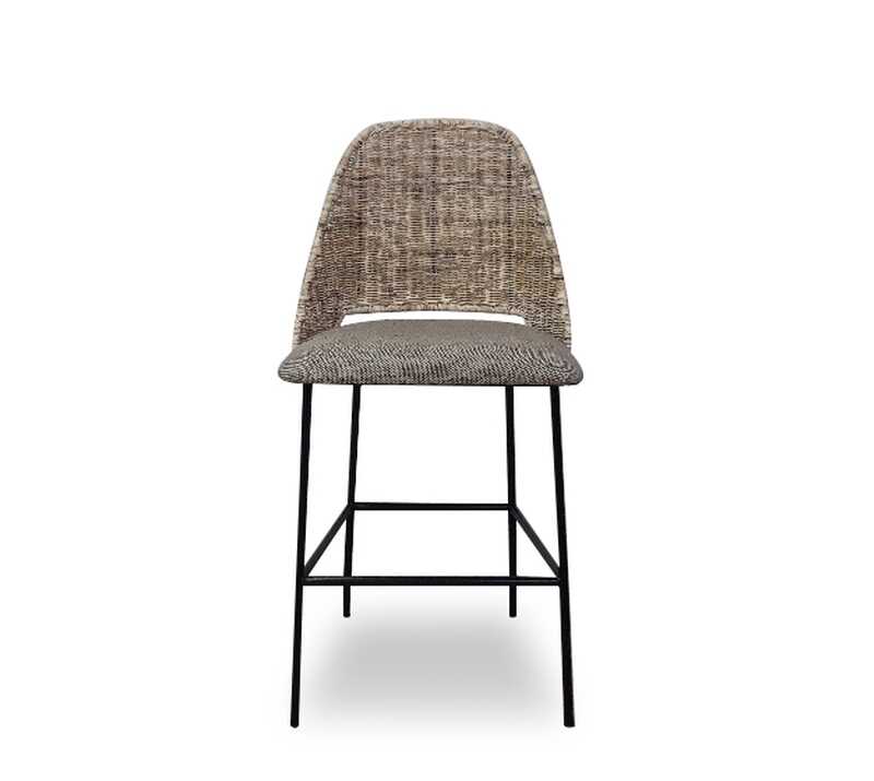 כיסא בר מרופד