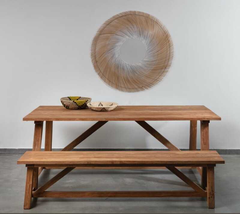 שולחן אוכל חוץ עץ מלא