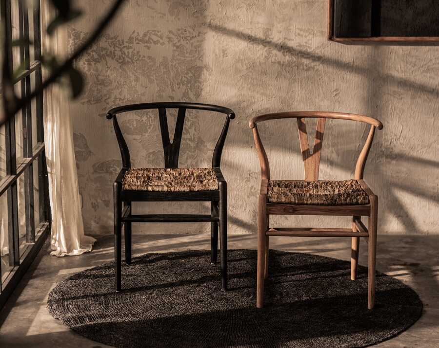 כיסא עץ וראטן לפינת אוכל כיסא עץ וראטן לפינת אוכל