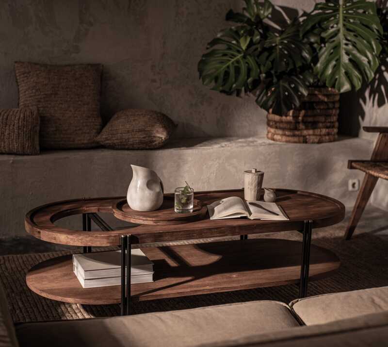 שולחן סלון מעוגל שולחן סלון מעוגל