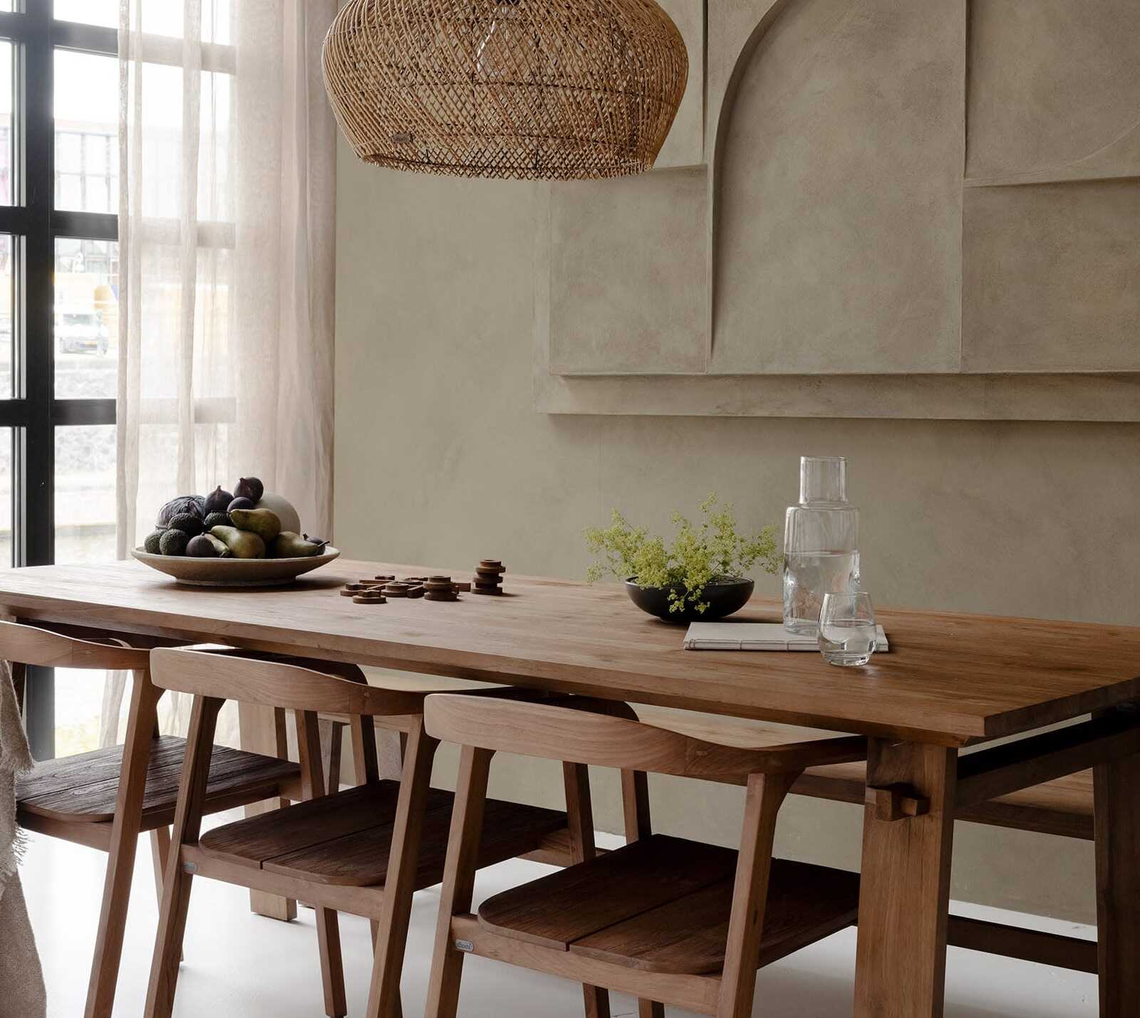 שולחן כפרי עץ מלא