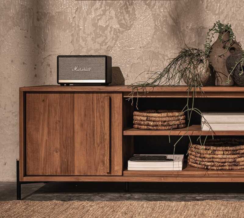 מזנון עץ מלא ממוחזר